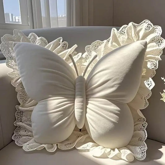 Butterfly Decorative Pillow | Elegant Cushion for Bed & Sofa