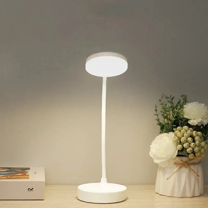 Portable LED Desk Lamp – USB Plug or Battery Powered, 3 Colours & Stepless Dimming, Eye-Protection Bedside Lamp for Bedroom