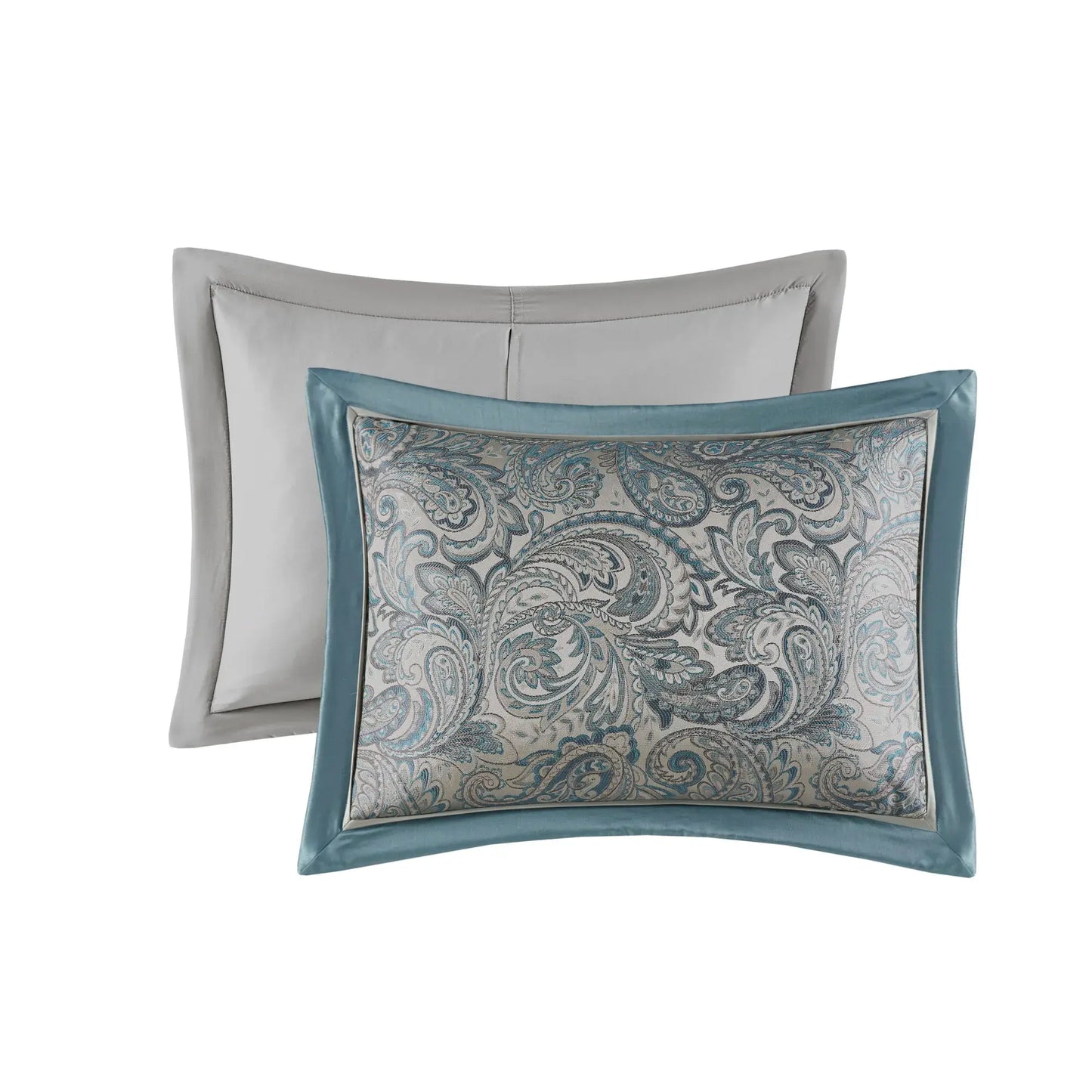 Teal Cotton King Comforter Set with Cotton Bed Sheets 12 Pieces