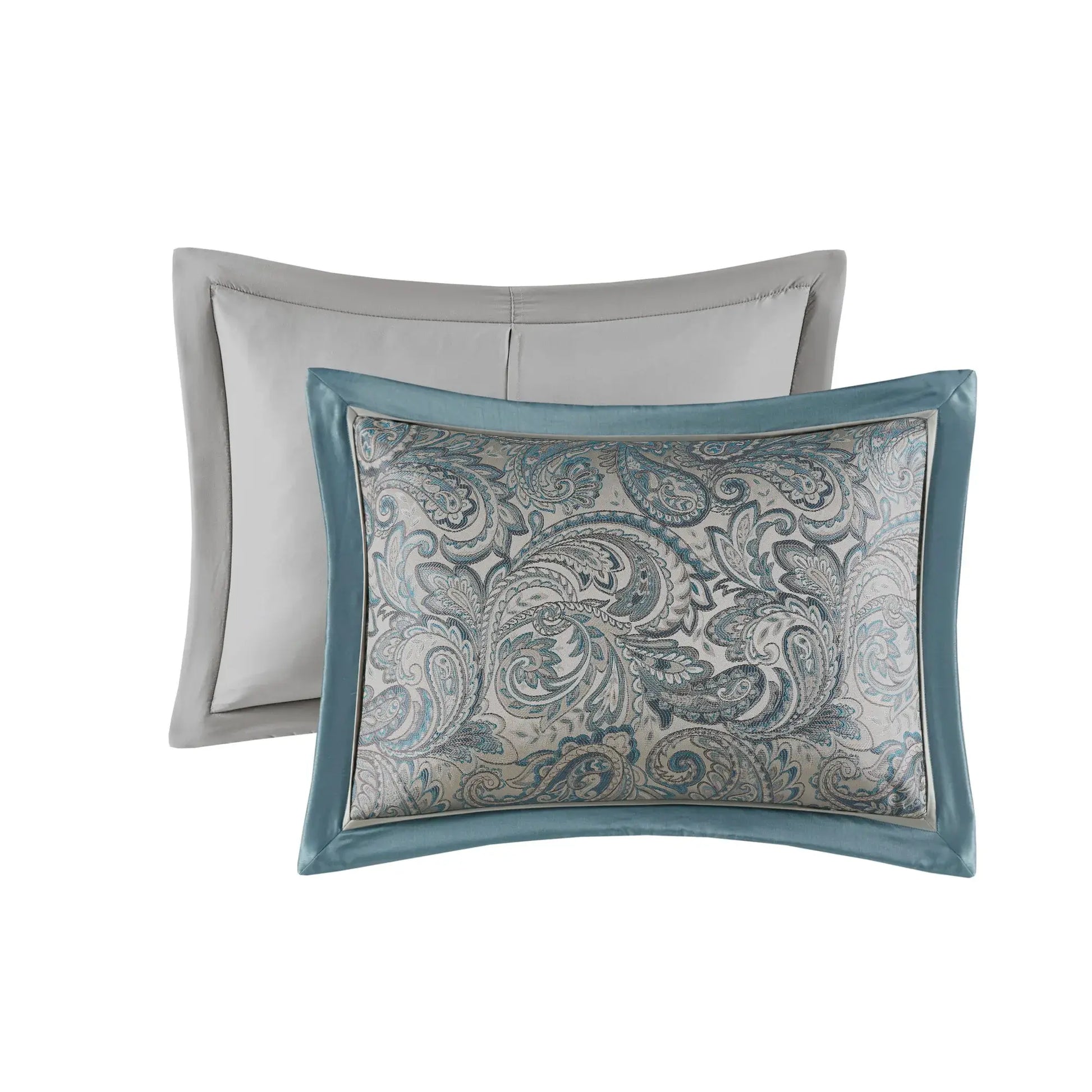 Teal Cotton King Comforter Set with Cotton Bed Sheets 12 Pieces